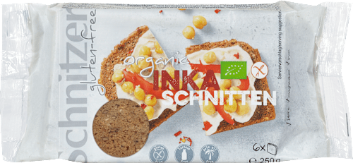 glutenfreies Bio-Brot Inka Schnitten mit Amaranth & Buchweizen Schnitzer