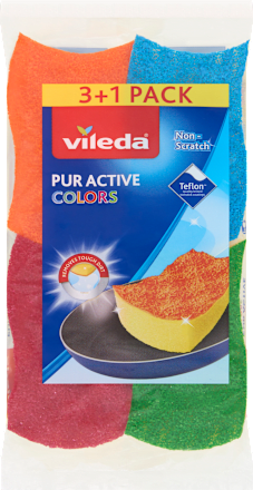 Pur Acitve Colors mosogatószivacs 3+1 Vileda