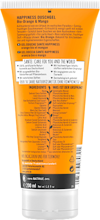 Duschgel Happiness Bio-Orange & Mango SANTE NATURKOSMETIK