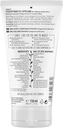 Conditioner Feuchtigkeit Family Bio-Mango & Aloe Vera Santé naturally.