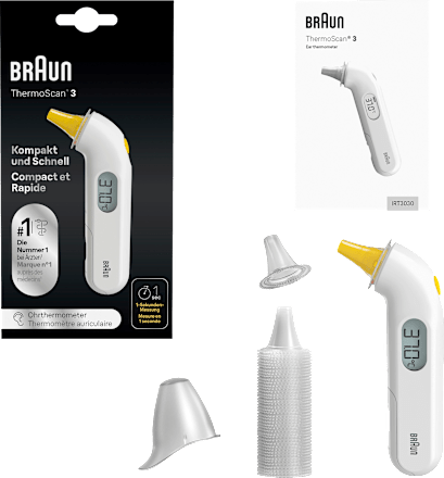 Fieberthermometer Infrarot-Ohrthermometer ThermoScan 3 Braun