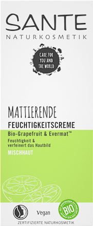 Gesichtscreme Mattierend Bio-Grapefruit & Evermat SANTE NATURKOSMETIK