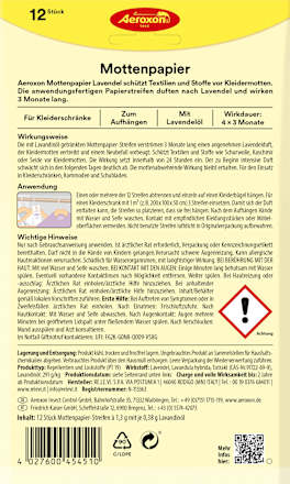 Mottenpapier Lavendel  Aeroxon