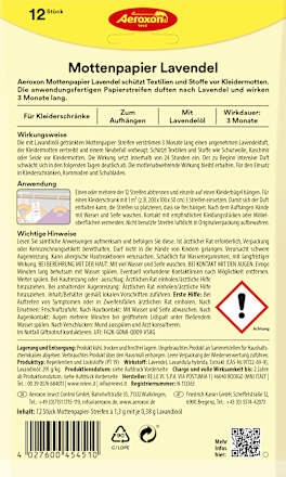 Mottenpapier Lavendel  Aeroxon