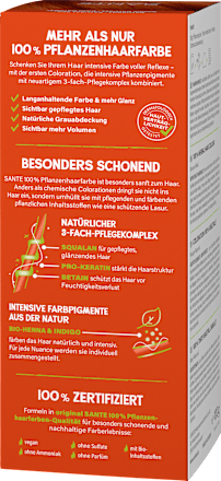 Pflanzenhaarfarbe Naturrot Santé naturally.