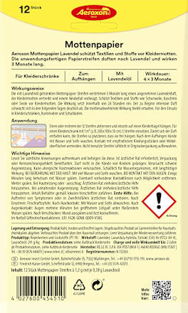 Mottenpapier Lavendel  Aeroxon