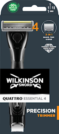 QUATTRO ESSENTIAL 4 PRECISION 3in1: brijač i trimer za muškarce WILKINSON SWORD