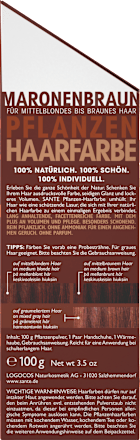 Pflanzenhaarfarbe Maronenbraun SANTE NATURKOSMETIK