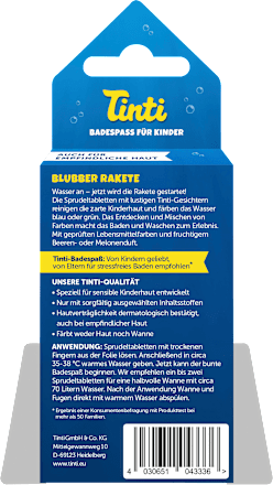 Kinder Badezusatz Blubber Rakete (2x20 g) Tinti