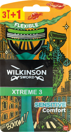 Pánsky jednorazový holiaci strojček Xtreme3 Sensitive Comfort  WILKINSON SWORD