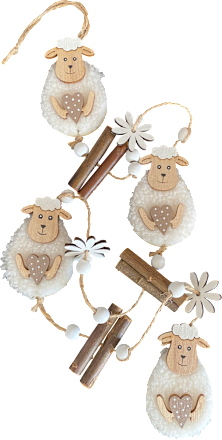 Holzgirlande, Schafe Dekorieren & Einrichten