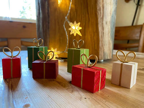 Holzgeschenke, rot/grün Dekorieren & Einrichten