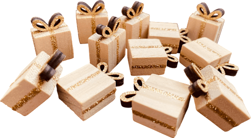 Streudeko, Geschenke, natur-gold Dekorieren & Einrichten