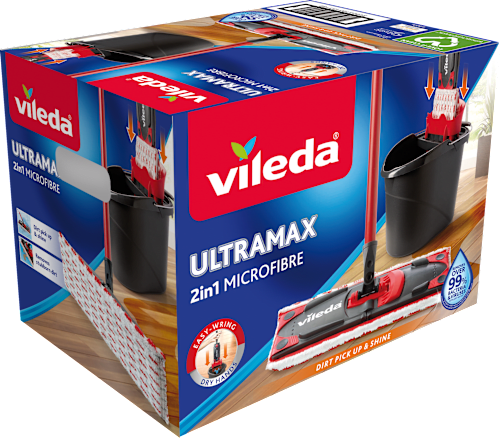 Zestaw mop płaski+wkład+wiadro Ultramax Box Vileda