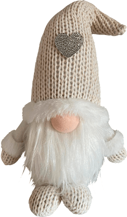 Stoffwichtel gestrickte Mütze, Füße & Hände (33 cm), weiß Dekorieren & Einrichten