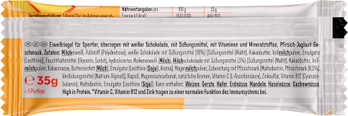 Proteinriegel Protein + Low in Sugars, Immune Support, Peach Yoghurt Geschmack PowerBar