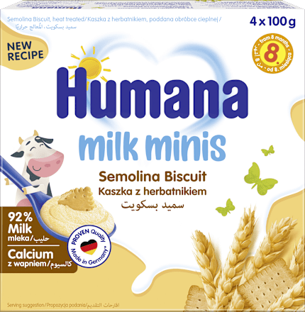 Deserek mleczny kaszka z herbatnikiem Milk Minis Humana