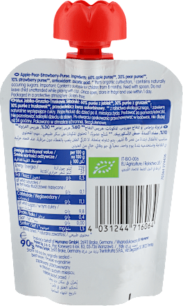 Mus Truskawka & Gruszka w Jabłku  Humana