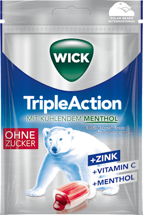 Bonbons TripleAction mit Menthol zuckerfrei Wick