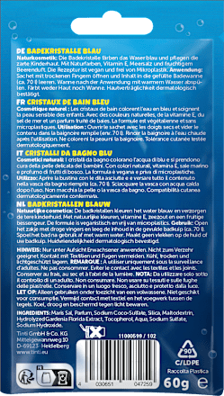 Kinder Badezusatz Badekristalle blau  Tinti