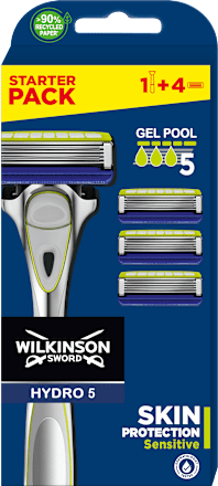 Moški brivnik Hydro 5 Skin Protection Sensitive + 4 nadomestne glave WILKINSON SWORD