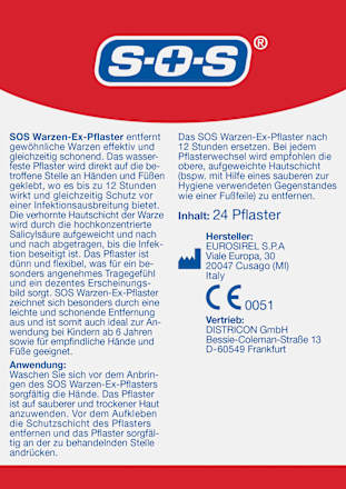 Warzenentferner Ex-Pflaster SOS