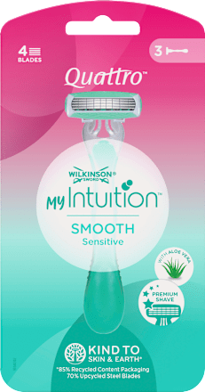 Еднократна самобръсначка Quattro Smooth Sensitive  WILKINSON SWORD