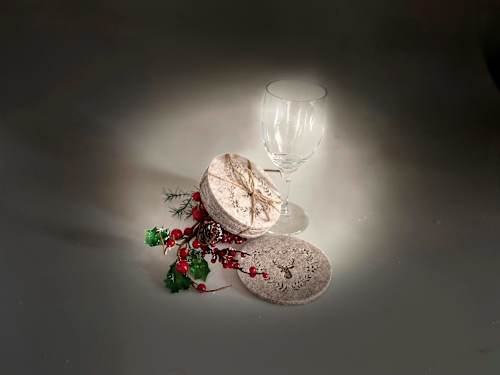 Filzuntersetzer rund Hirschkopf  Dekorieren & Einrichten