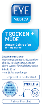 Augentropfen Trockene + Müde Augen EYE MEDICA