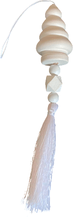 Holzbaum mit Quaste, weiß Dekorieren & Einrichten