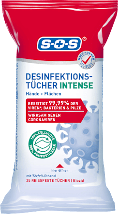 Desinfektionstücher Intense Hand & Fläche SOS