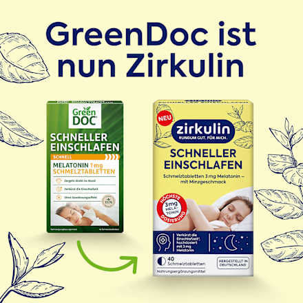 Schneller Einschlafen Melatonin 1mg 40 Tabletten Green Doc