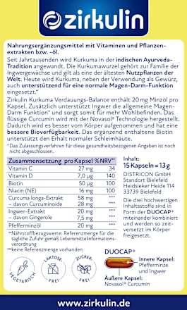 Kurkuma Verdauungs-Balance 15 St Zirkulin