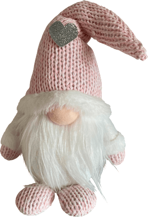 Stoffwichtel, gestrickte Mütze, Füße & Hände (33 cm), rosa Dekorieren & Einrichten