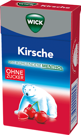 Bonbons Kirsche mit Menthol zuckerfrei Wick