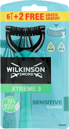 Jednorazowe maszynki do golenia XTREME3 SENSITIVE 6+2  WILKINSON SWORD