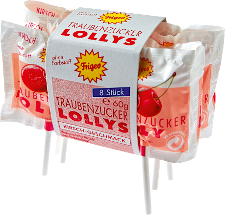 Traubenzucker Lollys sortiert Frigeo