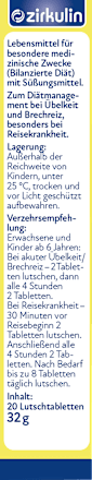 Gegen Übelkeit 20St. Zirkulin
