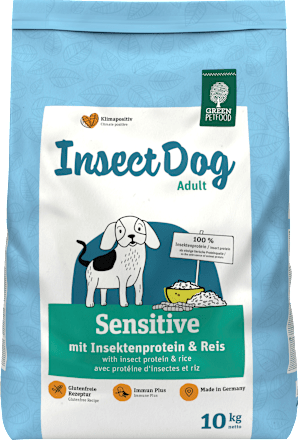 Trockenfutter Hund Sensitive mit Insektenprotein & Reis, Insect Dog, Adult Green Petfood