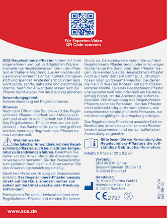 Regelschmerz-Pflaster SOS