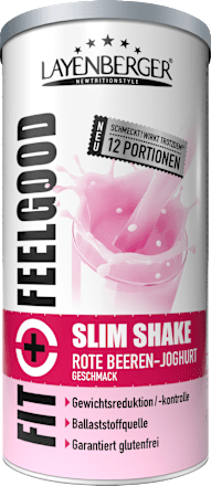 Mahlzeitenersatz, Diät-Shake Slim Pulver, rote Beeren-Joghurt Layenberger Fit+Feelgood