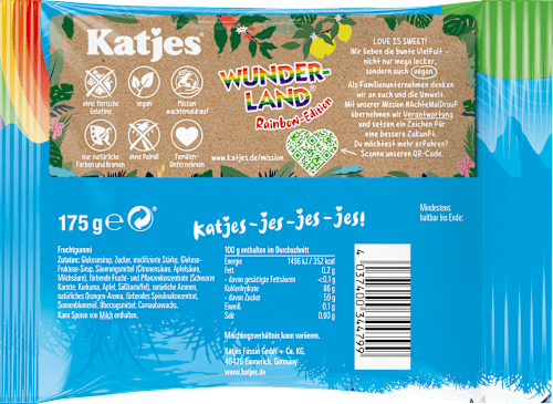 Fruchtgummi Wunderland Rainbow Edition Katjes