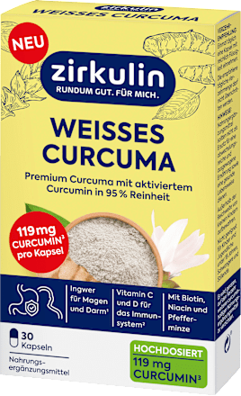 Weisses Curcuma Kapseln 30 St Zirkulin