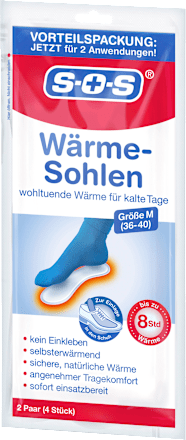 Einlegesohlen Wärme Gr. 36-40 (2 Paar)  SOS
