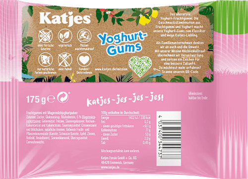 Fruchtgummi Yoghurt-Gums Katjes