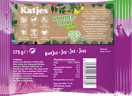 Fruchtgummi Wunderland Sauer Katjes