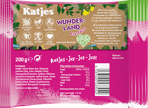 Wunderland Pink-Edition Fruchtgummi Katjes