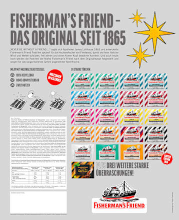 Adventskalender 2024 mit 24 Pastillen Fisherman's Friend