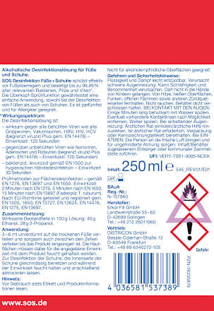 Desinfektionsspray für Füße & Schuhe SOS