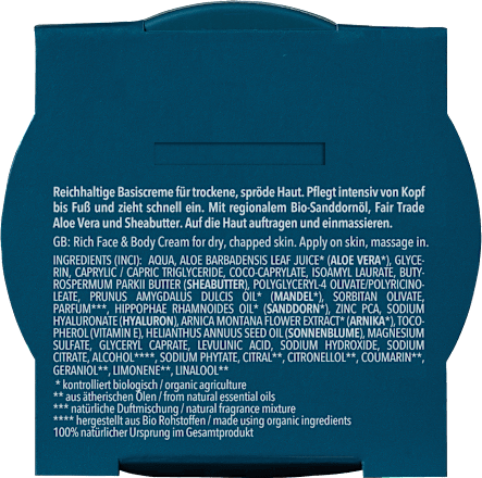 Gesichtscreme Pflegewunder Rich Face & Body Cream  i + m Naturkosmetik Berlin